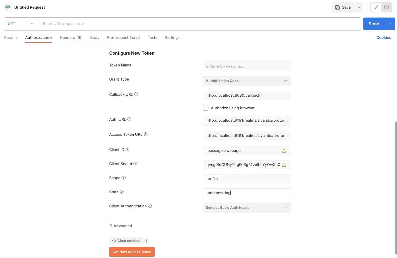 OAuth2 Auth Code Flow using Postman